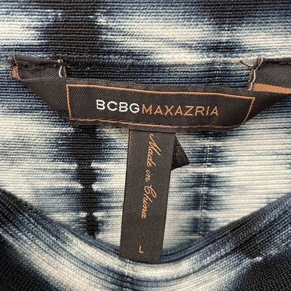 BCBGMaxAzria Blue Black Tye Dye Bodycon Bandage Skirt Women’s Size S (Tagged L) - Picture 3 of 5
